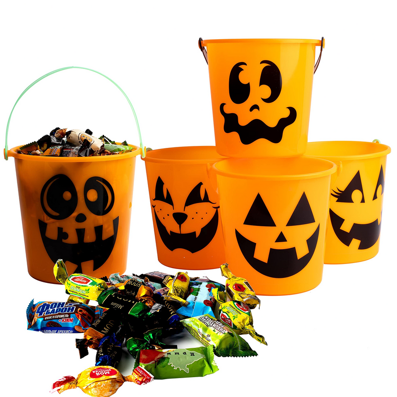 Pumpkin Face Bucket Set, 6 Pcs