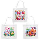 3Pcs Easter Canvas Tote Bags for Easter Egg Hunt