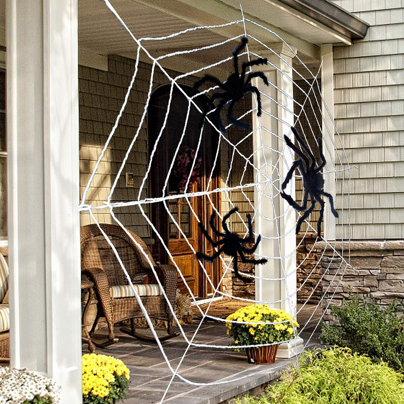 Joyin | Halloween Decor - Giant Black Spiders With Web