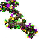 Mardi Gras Fringe Curtains Table Skirt with Garland