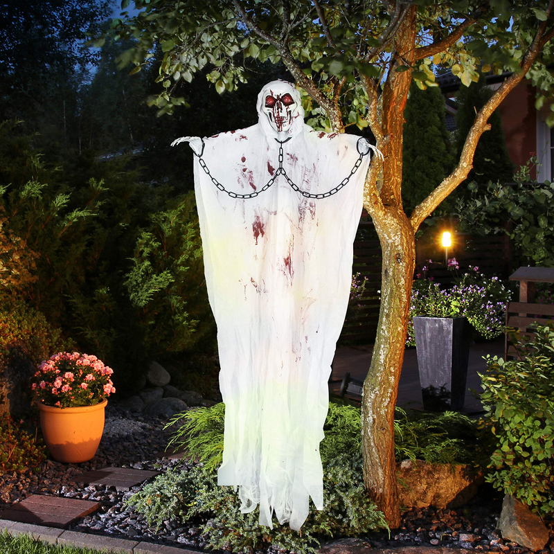 White Halloween Hanging Grim Reaper