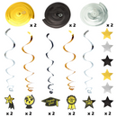 Banner "Congrats Grad" + Hanging Decor, 19 pcs