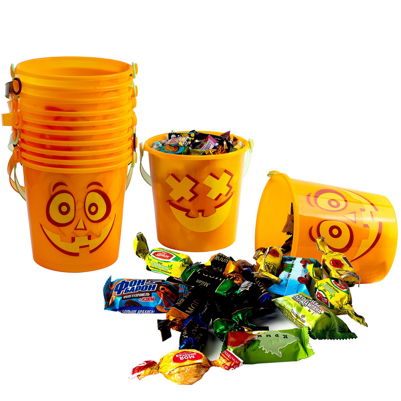 Pumpkin Face Bucket Set, 12 Pcs