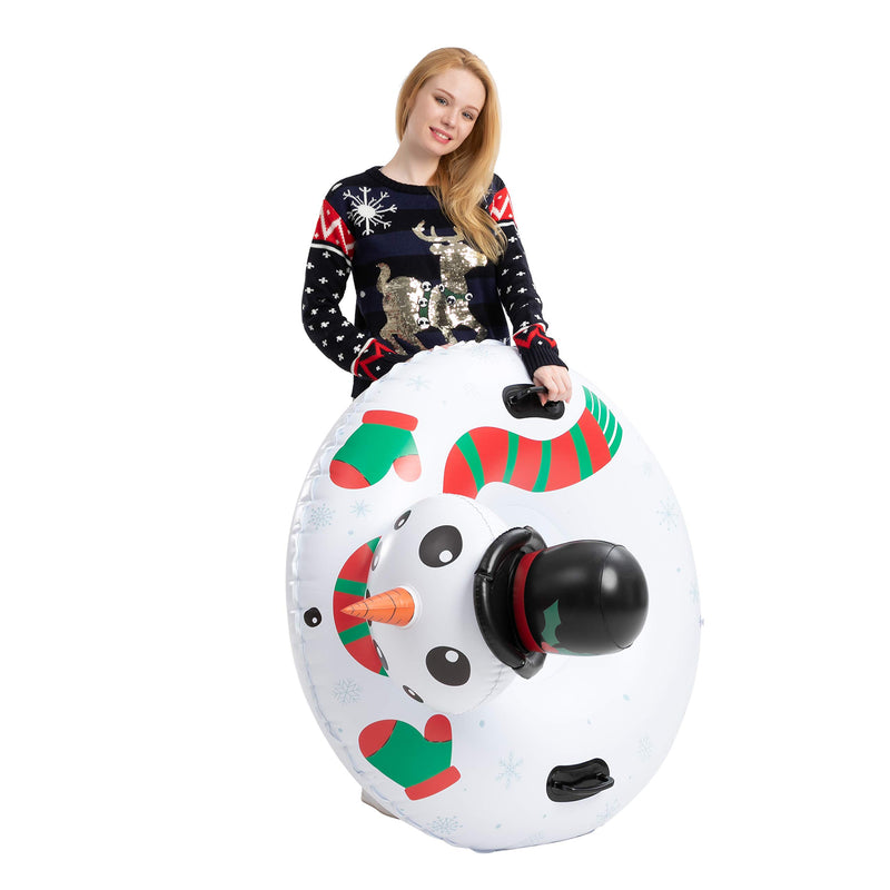 47" Inflatable Snowman Snow Tube