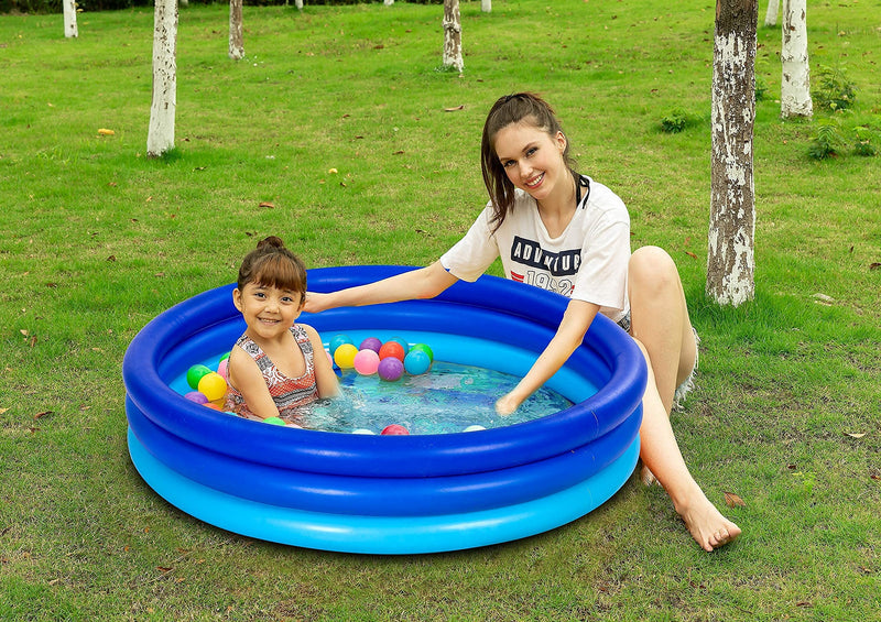 SLOOSH - 58in Blue Inflatable Kiddie Pool, 1 Pack