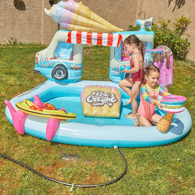 SLOOSH - 7-in-1 Inflatable Ice Cream Truck Sprinkler Kiddie Pool
