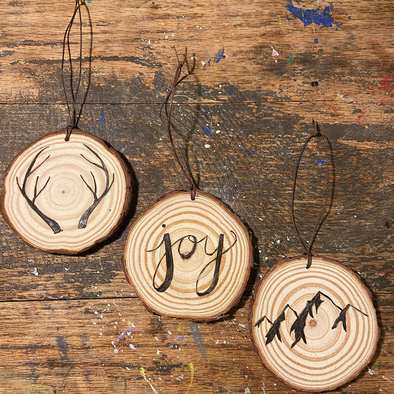 32 Piece Natural Wood Slices DIY Christmas Ornament