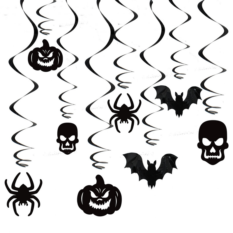 Halloween Party Gothic Swirls And Wall Decorations Set