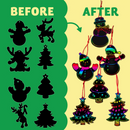 Rainbow Color Scratch Christmas Ornaments