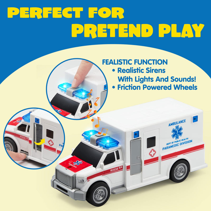 3 Pcs City Hero Police Vehicle Toy Set