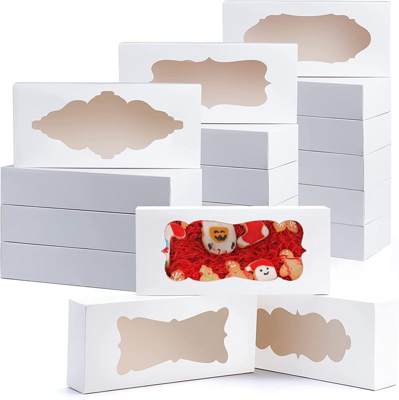 White Treat Cookie Boxes, 24 Pcs