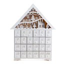 Christmas Pre-lit Wooden House Advent Calendar with Drawers