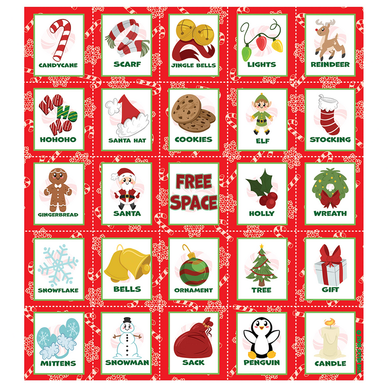 Christmas Bingo (Red), 28 Pcs