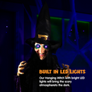 Life Size Hanging Animated Witch With Led Eyes