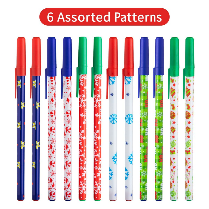 Christmas Stick Pens, 24 Pcs