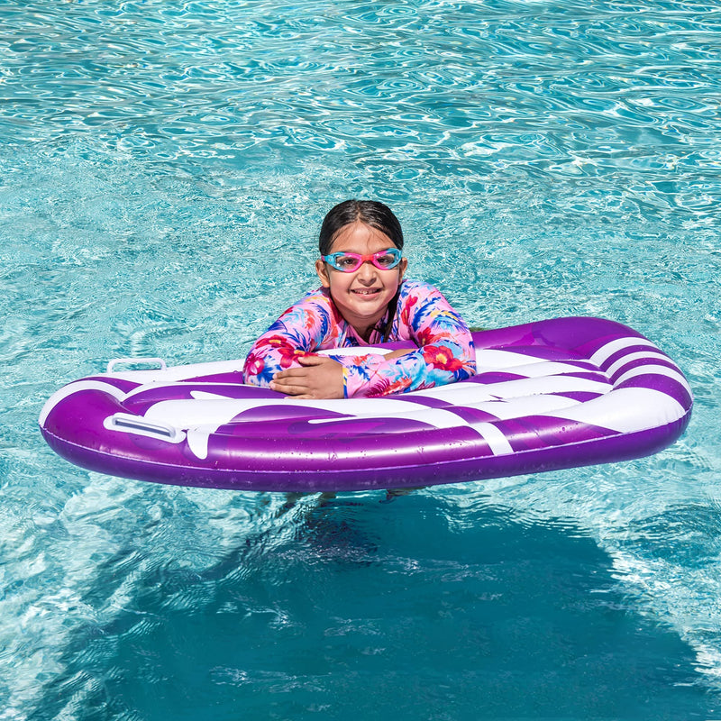 SLOOSH - Kids Swimming Pool Floating Boards (Blue, Purple), 2 Pack