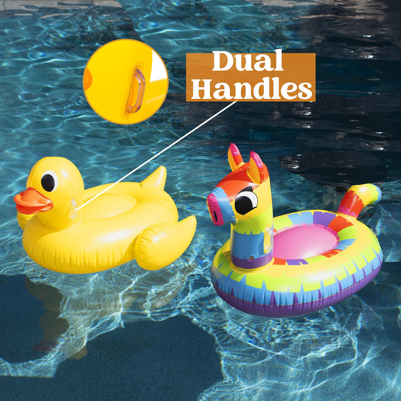 SLOOSH - Inflatable Duck and Llama Pinata Pool Floats