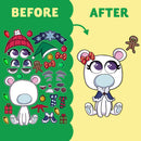 Make-a-face Christmas Sticker in 6 Designs, 36 Pcs