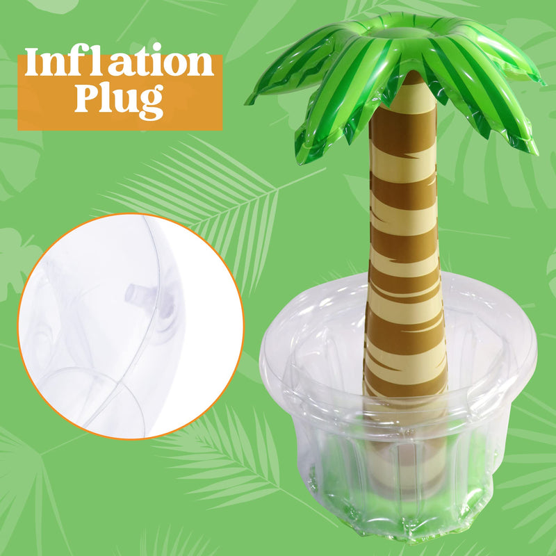 Sloosh - 31.5" Inflatable Palm Tree Cooler, 2 Pcs