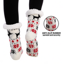 2 Piece Women's Fleece Lining Fuzzy Soft Slipper Socks