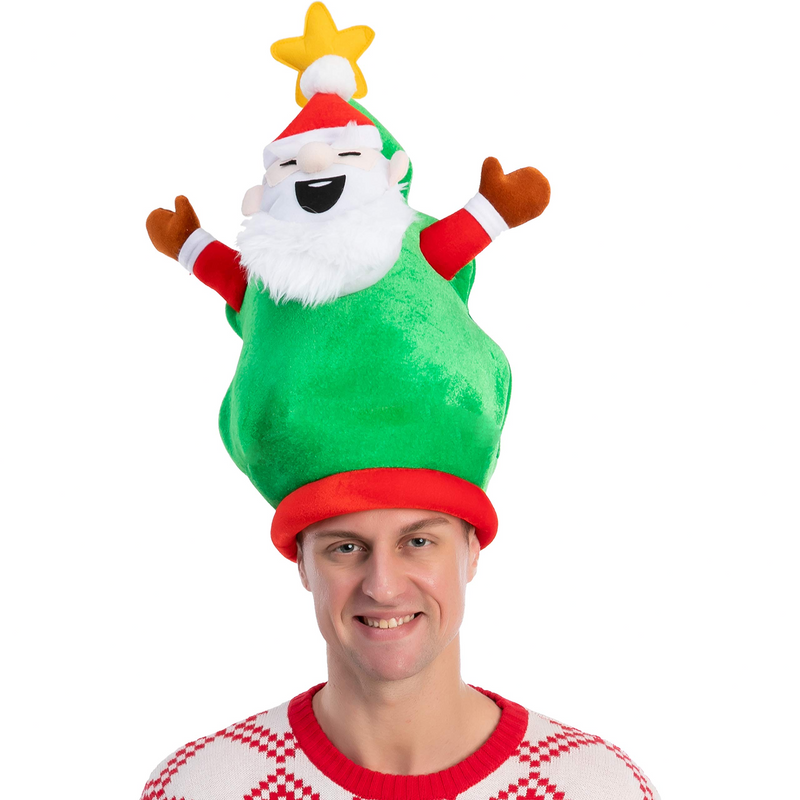 Plush Christmas Santa Tree Hat