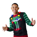 Holiday Christmas Led Light Up Bulb Necklace, 6 Pack