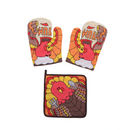 Thanksgiving Kitchen Linens Set with Apron, 3 Pcs