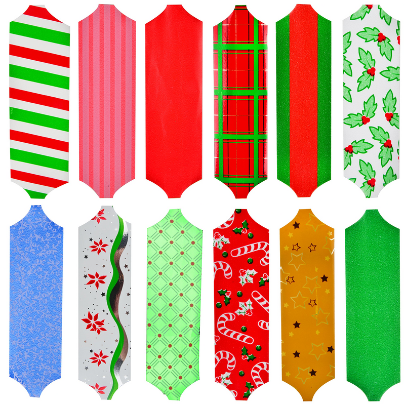 50 Pc Christmas Gift Bows Peel Stick Decor Box Present Ribbon