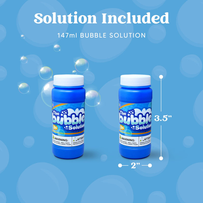 4.5in Bubble Blowers with 2 Bubble Solution Bottles of 4 oz, 2 Pack