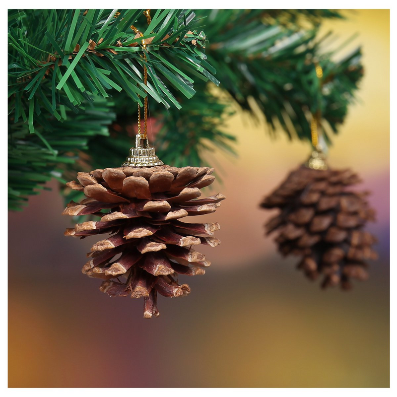 2.5" Hanging Real Pine Cones Ornaments, 36 Pcs