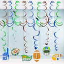 Football Hanging Swirl Decorations