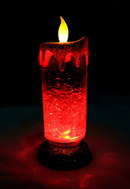 Flameless Led Candles With Glitter Swirls, 2 Pack