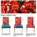 4 Piece Christmas Stretch Chair Covers