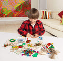 48 Pack Wooden Ornaments Craft Kit