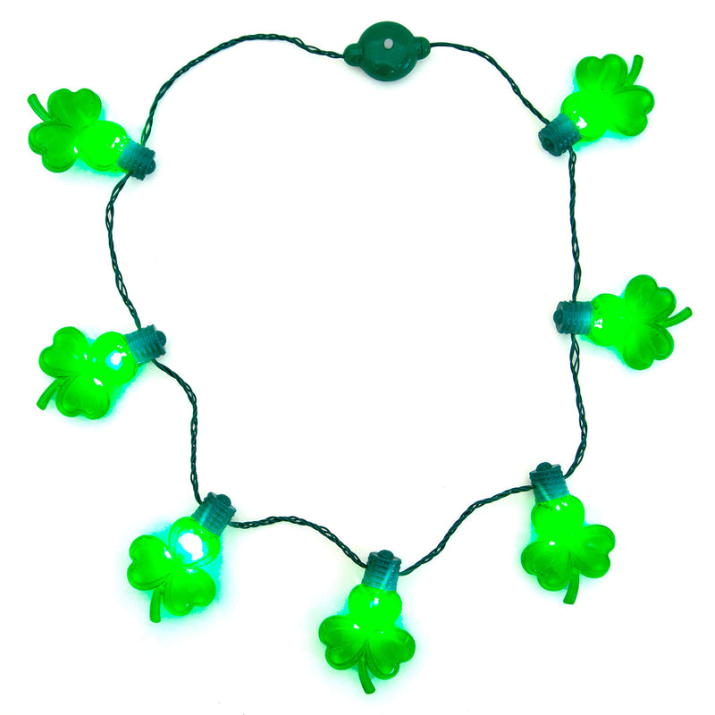 St. Patrick's Day Led Shamrock Necklace