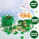 St Patrick's Green Cauldrons with Bead Necklaces and Coins