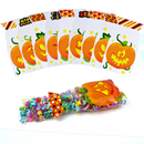 Pumpkin Shaped Halloween Treat Bags, 120 Pcs