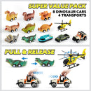 13Pcs Dinosaur Transport Carrier Truck with Mini Car Set