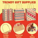 7.25in Kraft Holiday Gift Bags, 24 Pack
