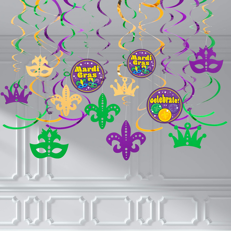 24 Assorted Mardi Gras Party Decorations