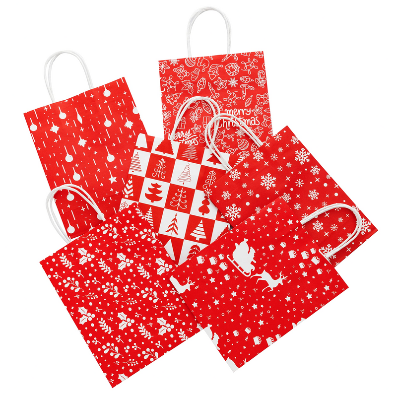 Red Gift Bags, 24 Pcs