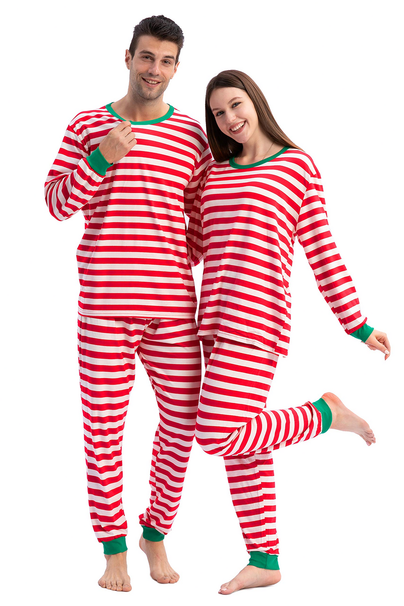 Men Christmas Red Stripe Family Matching Pajama