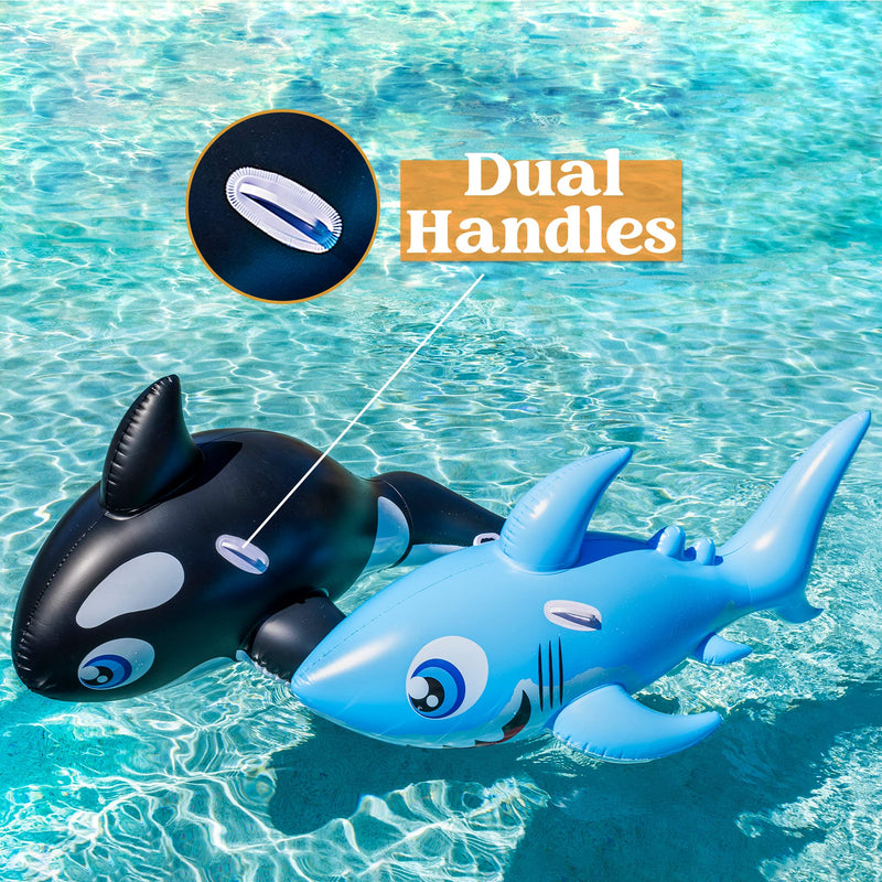 SLOOSH - Inflatable Whale & Shark Pool Float