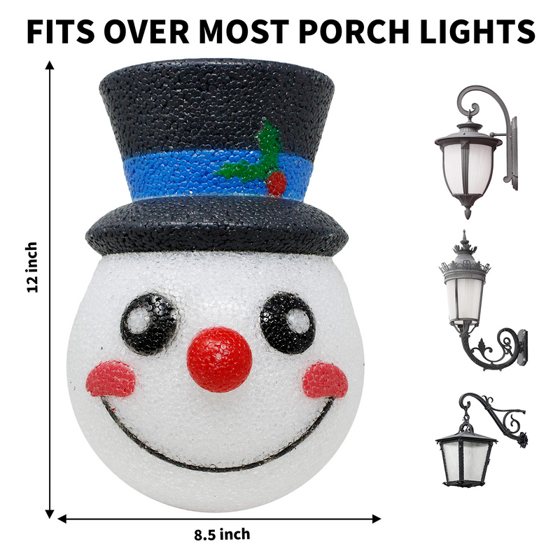 2 Pcs Christmas Snowman Porch Light Cover