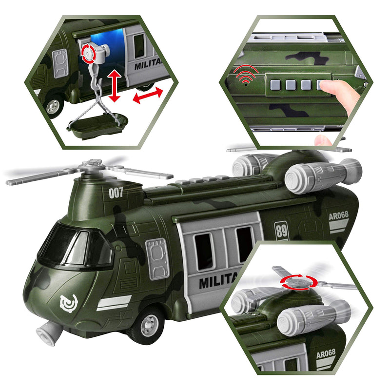 Friction Powered Transport Helicopter and Military Truck