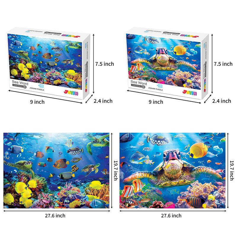 1000 Piece Jigsaw Puzzle Occean Themed Theme, 2 Pack