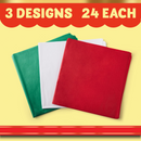 72 Sheet 20in x 20in Christmas Tissue Paper Assortment (Red, Green & White)
