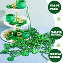 36Pcs Shamrock Green Beaded Necklaces
