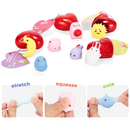 28pcs Mochi Squishy Toys Filled Hearts with Kids Valentines Cards