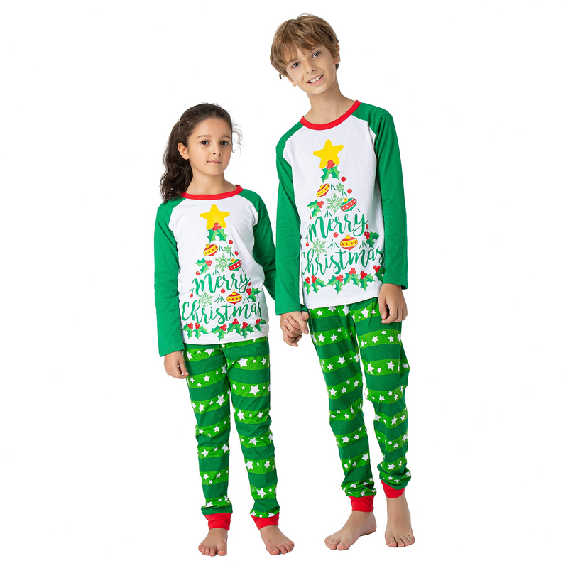 Kid Green Christmas Tree Pajamas